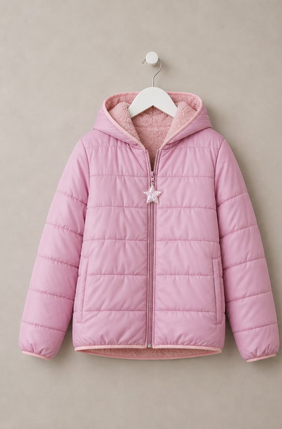 Campera corderito rosa
