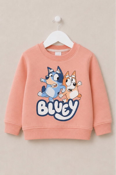 Buzo Friza Bluey rosa