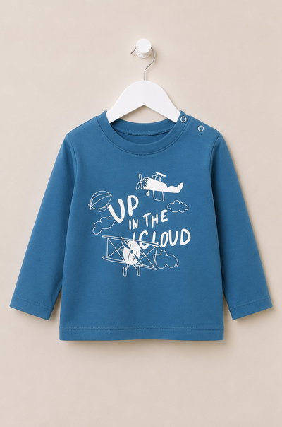 Remera M/L Up celeste
