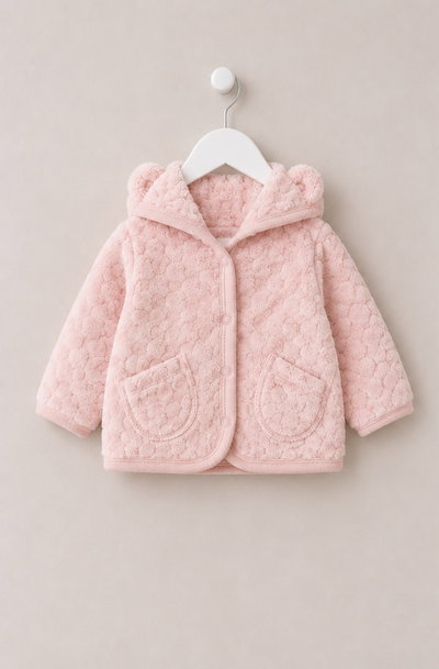 Campera piel rosa