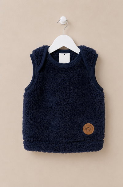 Chaleco Piel Bb azul