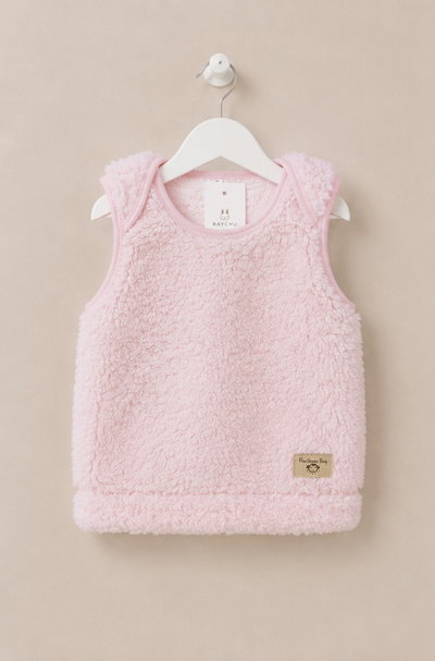Chaleco Piel Bb rosa