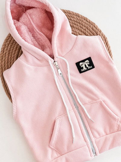 Chaleco Piel Bb rosa