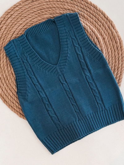 Chaleco Lana Azul