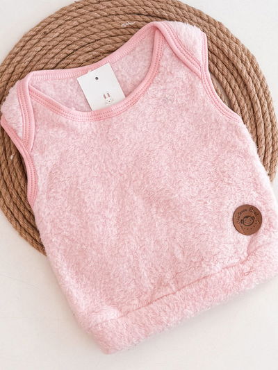 Chaleco Piel Bb rosa