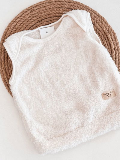 Chaleco Piel Bb blanco