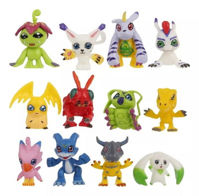 Digimon. Set 12 Gashapones 5 cm aprox.