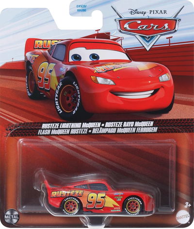 Cars -RAYO McQUEEN RUSTEZE - Metal. Escala 1:55. Disney y Pixar. Original Mattel.