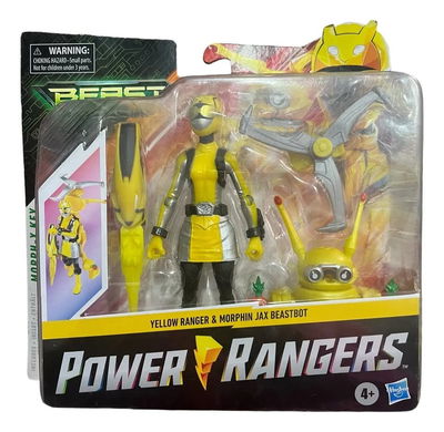 Power Rangers Beast Morphers. YELLOW RANGER y MORPHIN JAX BEAST BOT