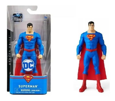 Superman. Dc Liga de la Justicia Figura Articulada Original 15cm- Spin Master