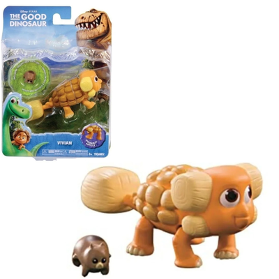 Disney & Pixar. El Buen Dinosaurio. Vivian Ankylosaurus articulada. Nuevo. Original Tomy.
