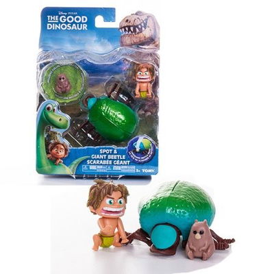 Disney . Pixar. El Buen Dinosaurio. Spot y el Escarabajo Gigante figuras articuladas.