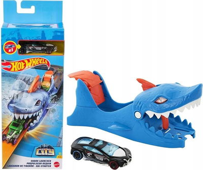  Hot Wheels City. Lanzador Nemesis Shark. Con Auto 1:64.