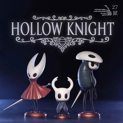 Hollow Knight. HORNET, EL CABALLERO y QUIRREL. Esculturas 13 cm.