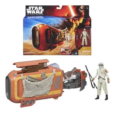 Star Wars The Force Awakens. Rey‘s Speeder Jakku (Vehículo + figura).