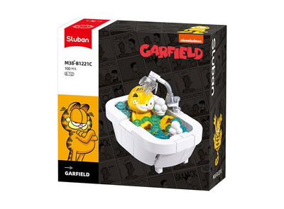 Garfield. Bloques Construcción "GARFIELD EN UN BAÑO DE BURBUJAS" Licencia Nickelodeon.