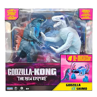 Godzilla x Kong. GODZILLA vs SHIMO. Set 2 Figuras + accesorios y Diorama. Nuevo.