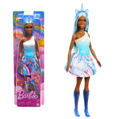 Barbie Fantasía Unicornio Falda De Ensueño Azul.