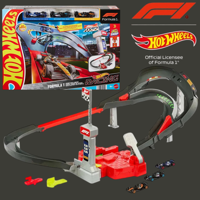 Hot Wheels. Pista Formula 1 Circuito De Corrida Sprint Incluye 3 Autos F1.