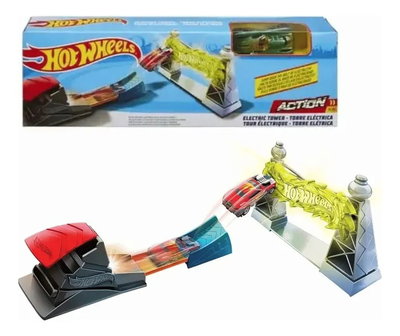 Hot Wheels. Acrobacias Clásicas Torre Eléctrica Stunt Tracks incluye vehículo escala 1:64.