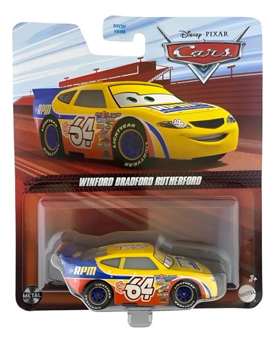 Cars - WINFORD BRADFORD RUTHERFORD - Metal. Escala 1:55. Disney y Pixar. 