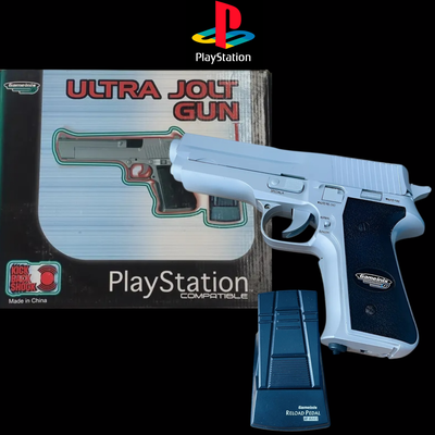 Pistola para Play Station 1. Gameinis Ultra Jolt Gun. Vintage 90s.