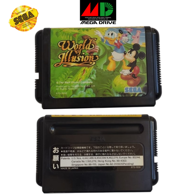 Sega-Disney. WORLD OF ILLUSION edición japonesa para Mega Drive - Original.