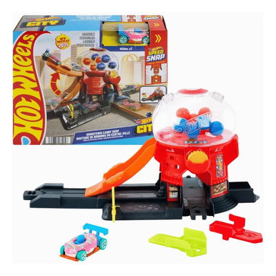  Hot Wheels City. Tienda De Dulces del Centro. Con Auto 1:64.