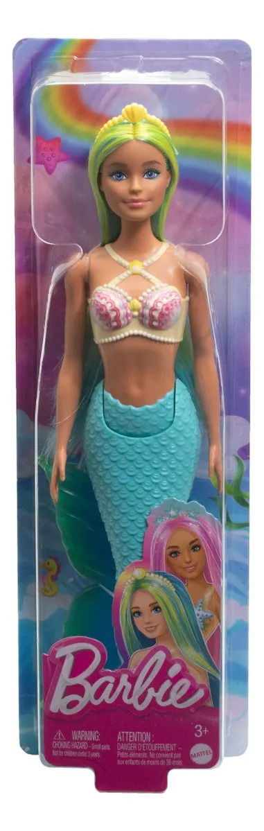 Barbie. Dreamtopia Sirena Cabello Verde Y Azul - Mattel. Nueva