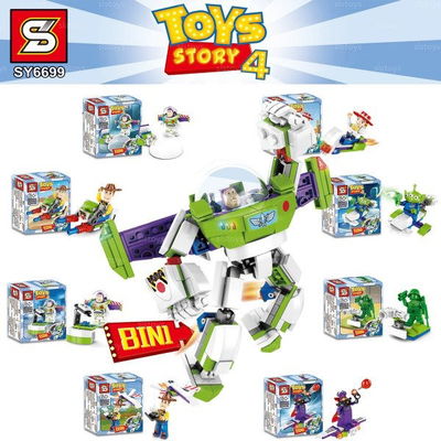 Toy Story 4. Set 8 Minifiguras (compatibles con Lego). Arman un BUZZ LIGHTYEAR GRANDE!!!