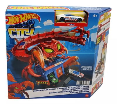 Hot Wheels City. Ataque Del Escorpión Flexible Hdr32 Mattel.
