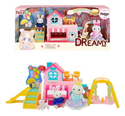 Bay Dreamy. Familia De Conejos. Playset Parque De Juegos chico. 