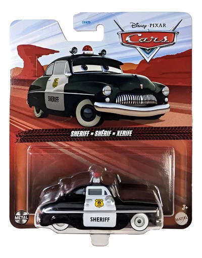 Cars -SHERIFF- Metal. Escala 1:55. Disney y Pixar. Original Mattel.