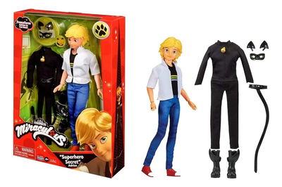 Miraculous. Muñeco Super Hero Secret Adrien Articulado 30 Cm