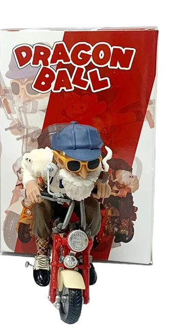 Dragon Ball. MAESTRO ROSHI  en moto. Figura Impresionante para coleccionistas.