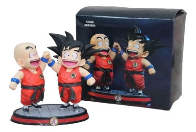 Dragon Ball. Escultura de Goku y Krilin. Diorama Torneo de las Artes Marciales.