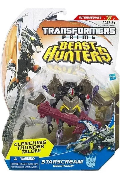 Transformers. STARSCREAM. Con Garra Trueno Mortal. Prime Beast Hunters Deluxe Class.