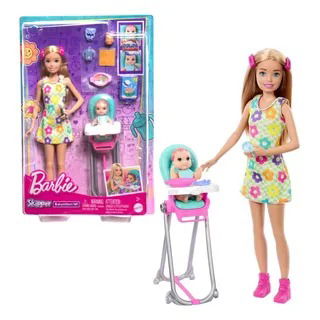 Barbie. SKIPPER Niñera Babysitters Inc. incluye Bebe y accesorios. 