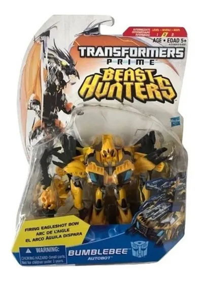 Transformers. BUMBLEBEE Incluye Arco Aguila  y 6 misiles. Prime Beast Hunters Deluxe.