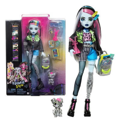 Monster High. Frankie Stein Nuevo Look incluye Accesorios y su perrito Watzie. Mattel. 