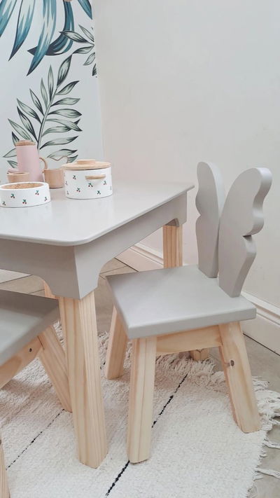 Juego Mariposa con Mesa Cuadrada