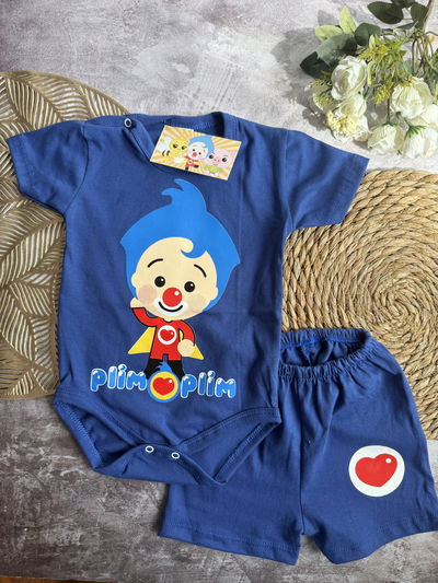 Dúos Body y short Plim Azul