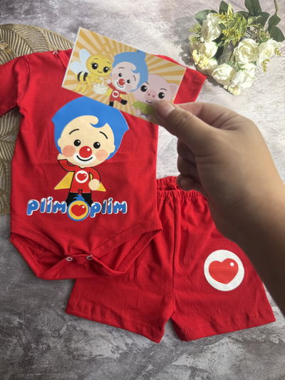 Dúos Body y short Plim Rojo