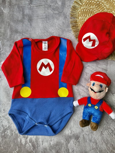 Body con gorrito Mario Bross