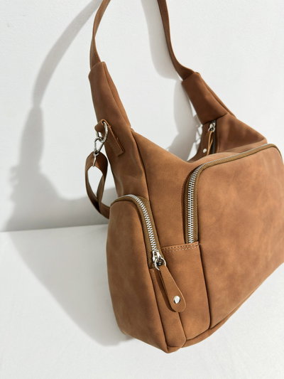 Bolso Zoé camel gastado