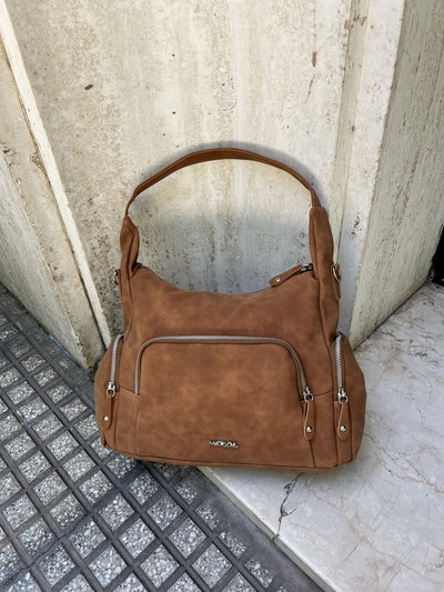 Bolso Zoé camel gastado
