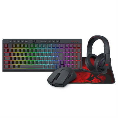 KIT REDRAGON GAMER S147-SP TECLADO+MOUSE+PAD+AURICULAR (K515RGB/M724+H211+P016)