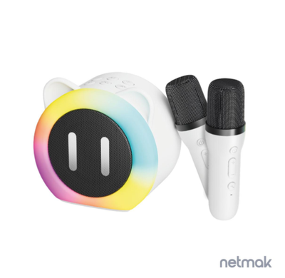 PARLANTE GATITO KARAOKE C/2 MIC NM-HOLY NETMAK