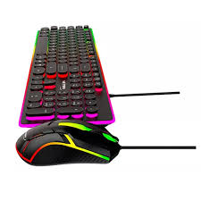 TECLADO Y MOUSE NETMAK USB NM-VORTEX NEGRO GAMER RETROIL	