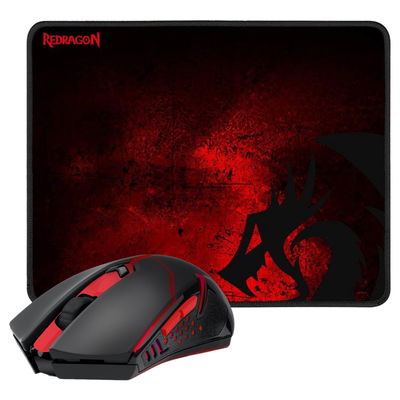 PAD + MOUSE REDRAGON USB M601WL-BA INALAMBRICO 2400DPI 6 BOT RETROIL	